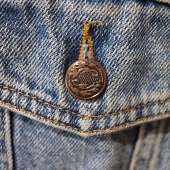 Disney Store Vintage Denim Mickey Mouse Jean Vest Large Y2K Embroidered Jacket - Picture 14 of 16